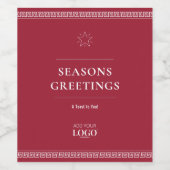 カスタムロゴ ビジネス 顧客 ホリデー 感謝 ワインラベル (シングルラベル)