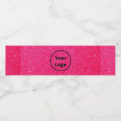 カスタムロゴ ピンクのざらざらした表面印刷 ペットボトルラベル (シングルラベル)