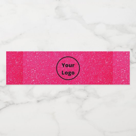 カスタムロゴ ピンクのざらざらした表面印刷 ペットボトルラベル (シングルラベル)