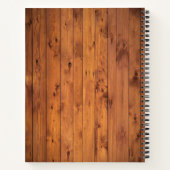 カスタムロゴ ブラウンウッド ノートブック (裏面)