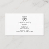 カスタムロゴ |ミニマル企業のプロフェッショナル 名刺 (裏面)