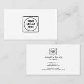 カスタムロゴ |ミニマル企業のプロフェッショナル 名刺 (正面/裏面)