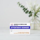 カスタムロゴ | モダンアポイントメントリマインダーカード 予約カード (スタンド正面)