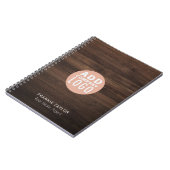 カスタムロゴ 不動産エージェント 木目調 ノートブック (左側)