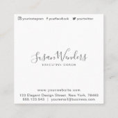 カスタムロゴ、任意の色、正方形の名刺 スクエア名刺 (裏面)