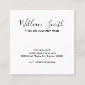 カスタムロゴ、任意の色、正方形の名刺 スクエア名刺 (裏面)