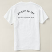 カスタムロゴ 会社 法人 小規模事業者 Tシャツ (デザイン裏面)