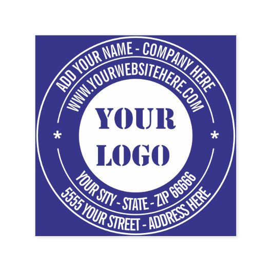 カスタムロゴ – 写真、住所、名前、Webサイト – お客様の セルフインキングスタンプ (デザイン)