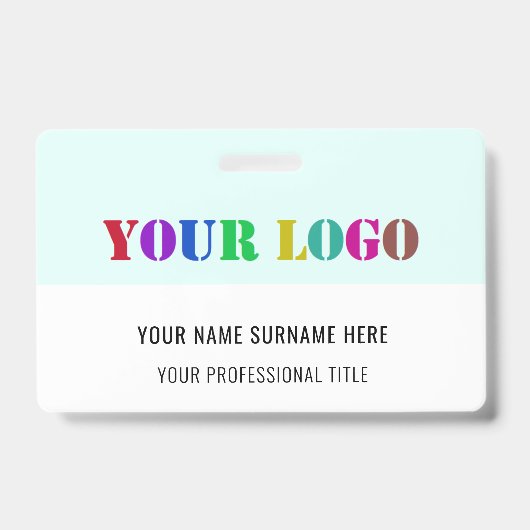 カスタムロゴ、名前、タイトルパーソナライズされたモダン- バッジ (正面)