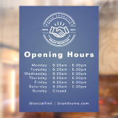 カスタムロゴ&営業時間ビジネス ウィンドウサイン (シート2)