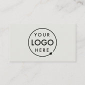 カスタムロゴ |垂直シルバーグレーモダン会社 名刺 (裏面)