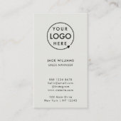 カスタムロゴ |垂直シルバーグレーモダン会社 名刺 (正面)