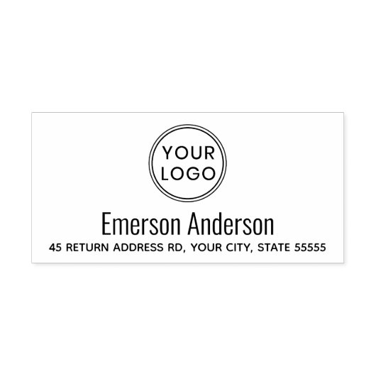 カスタムロゴ、差出人住所又は文字 セルフインキングスタンプ (デザイン)