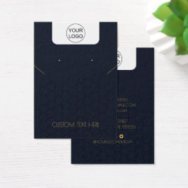 カスタムロゴ&文字ネックレスイヤリング表示カード