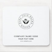 カスタムロゴ | 文字会社 マウスパッド (正面)