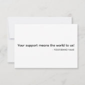 カスタムロゴ – 最小注文なし サンキューカード (裏面)
