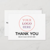 カスタムロゴ – 最小注文なし サンキューカード (正面/裏面)