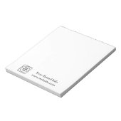 カスタムロゴ | 現代的でミニマルなコーポレートデザイン ノートパッド (回転)