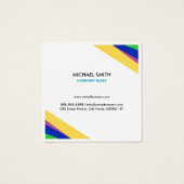 カスタムロゴ、白、四角、プロフェッショナルの正方形 (裏面)