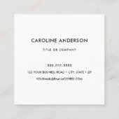 カスタムロゴ,白,四角,プロフェッショナル スクエア名刺 (裏面)