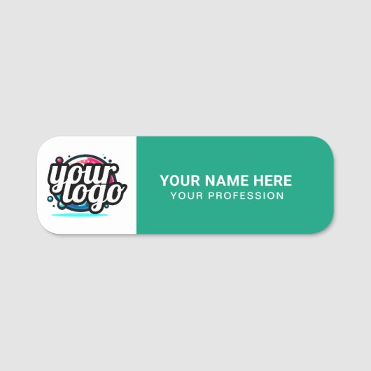 カスタムロゴ 社員 マグネットピンまたはセーフティピン 名札 (正面)