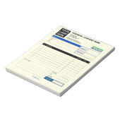 カスタムロゴ 領収書 請求書 ノートパッド (回転)
