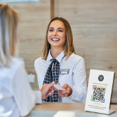 カスタムロゴ GoogleレビューQRコードペデスタルサイン 台座サイン