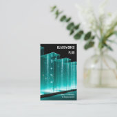 カスタムロゴ・QRガラス会社 名刺 (スタンド正面)