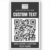 カスタムロゴ、QRコードおよび文字シール シール (正面)