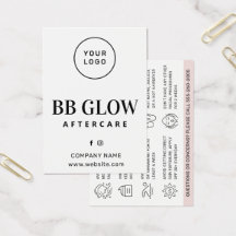 カスタムロゴBBグローアフターケアカード