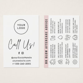 カスタムロゴBBグローアフターケア指示カード