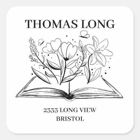 カスタムロゴBEE木製ビジネス木箱サイン スクエアシール (正面)