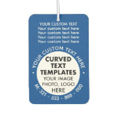 カスタムロゴBLUEカーエアフレッシュナー カーエアーフレッシュナー (正面)