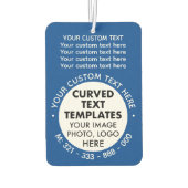 カスタムロゴBLUEカーエアフレッシュナー カーエアーフレッシュナー (裏面)