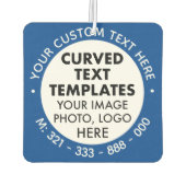 カスタムロゴBLUEカーエアフレッシュナー カーエアーフレッシュナー (裏面)