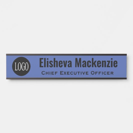 カスタムロゴBlue Officeドア名プレート記号 サインプレート (正面)