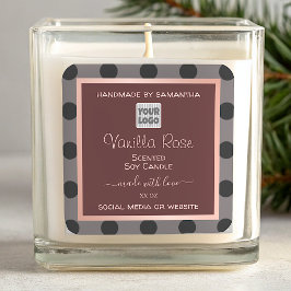 カスタムロゴBurgundy製品の包装ラベルドット スクエアシール