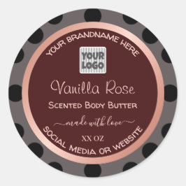 カスタムロゴBurgundy製品の包装ラベルドット ラウンドシール