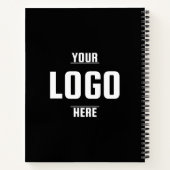 カスタムロゴBusiness Promotion Black ノートブック (裏面)