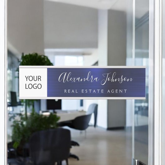 カスタムロゴExecutive Navy Blueプロフェッショナル サインプレート