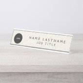 カスタムロゴExecutive Navy Blueプロフェッショナル デスクネームプレート (正面)