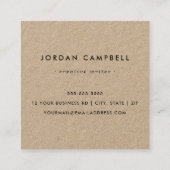 カスタムロゴKraft紙ミニマモダンリスト スクエア名刺 (裏面)