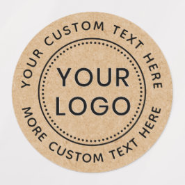 カスタムロゴKraft紙丸い防水見る ラベル