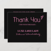 カスタムロゴLash BusinessサンキューカードTC3 サンキューカード (正面/裏面)