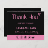 カスタムロゴLash BusinessサンキューカードTC4 サンキューカード (正面/裏面)