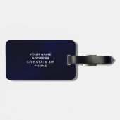 カスタムロゴNavy Blue ラゲッジタグ (裏面横)