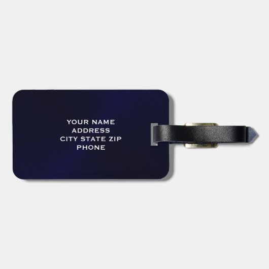 カスタムロゴNavy Blue ラゲッジタグ (裏面横)