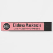 カスタムロゴPink Office Door Nameプレート記号 サインプレート (正面)