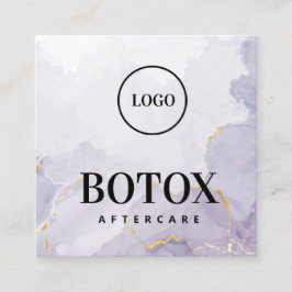 カスタムロゴPurple Mave Botox AfterCare スクエア名刺