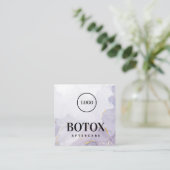 カスタムロゴPurple Mave Botox AfterCare スクエア名刺 (スタンド正面)